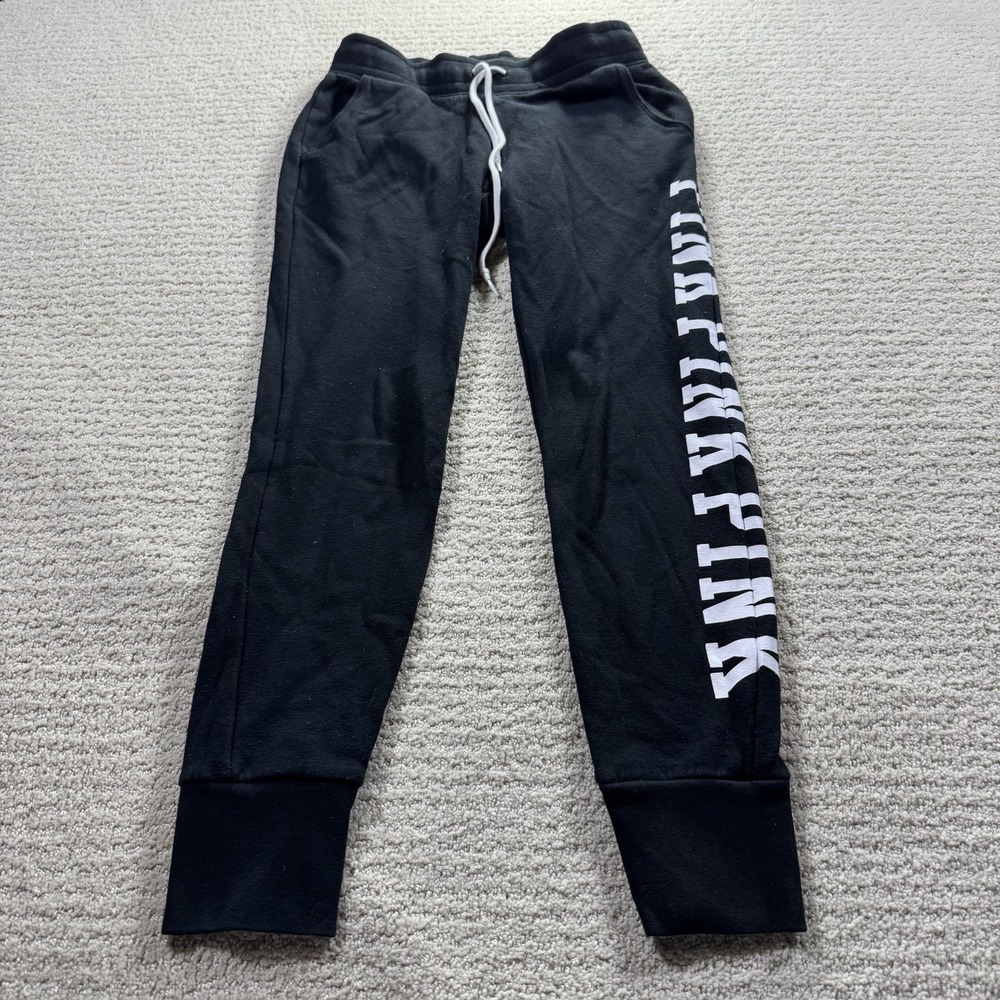 Victoria's Secret PINK Everyday‎ Lounge Skinny Jogger Black Sweatpant Pant Sz XS